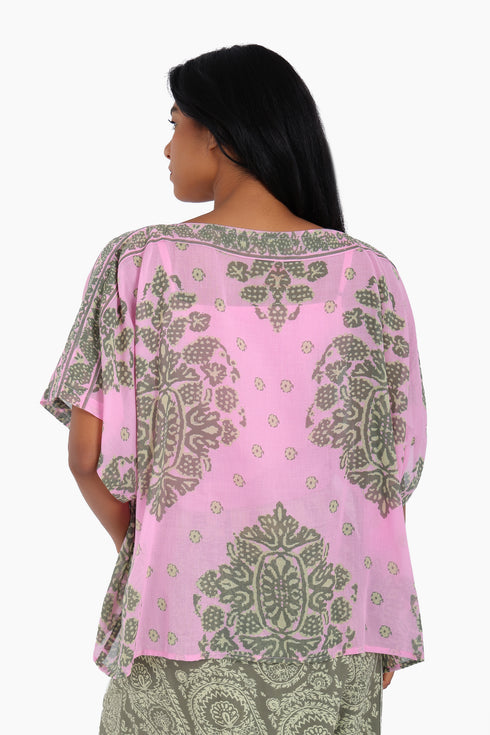 Loose fit short sleeves top